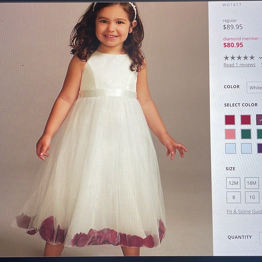 David’s bridal flower girl dress